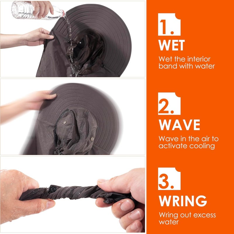 HEEHIPOO Store Mens Women Fishing Hat UPF 50+ Wide Brim Sun Hat with Face Cover & Neck Flap - Image 2